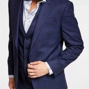Bar III Men’s Slim Fit Stretch Blue Blazer Suit Jacket Sport Coat 38 Reg